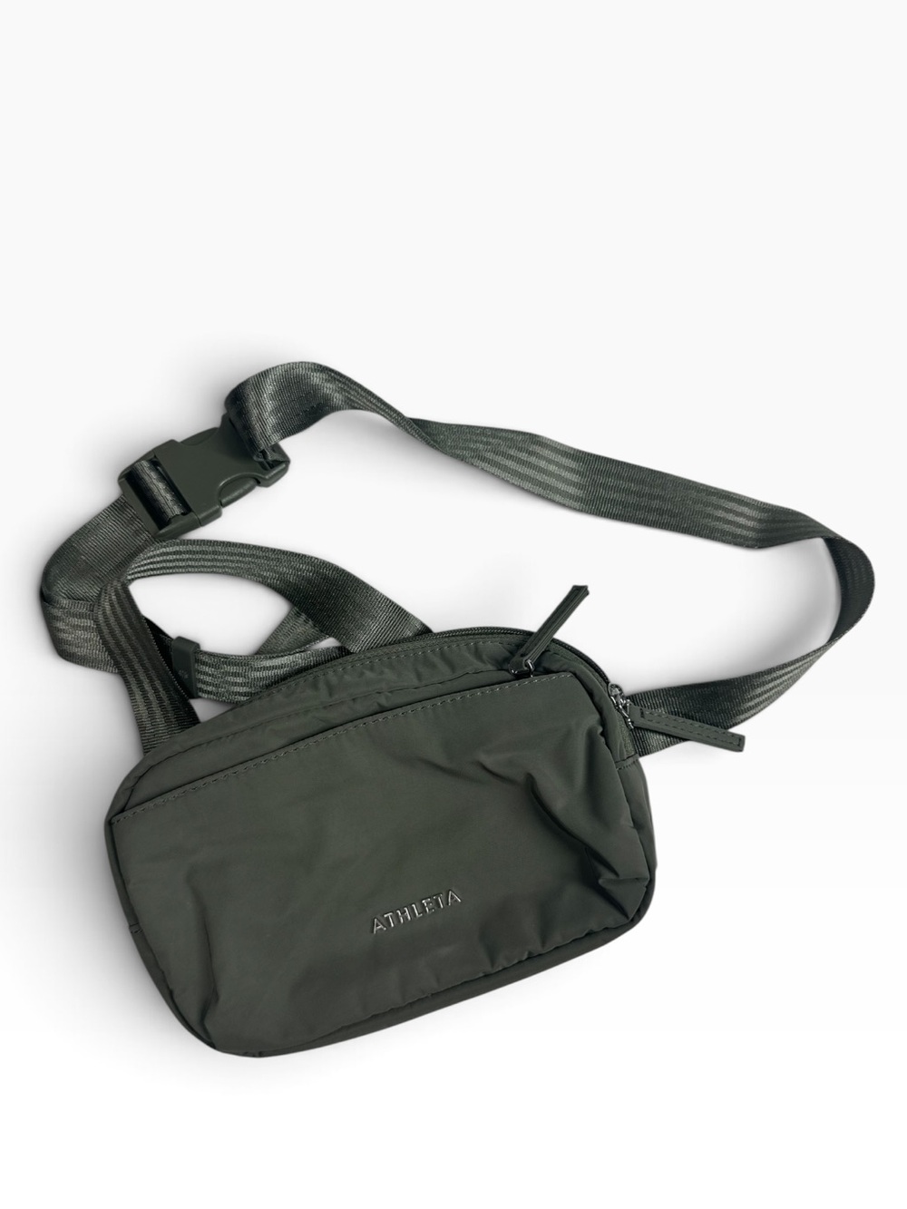 ATHLETA Olive Green Waist Crossbody Belt Bag Pouch